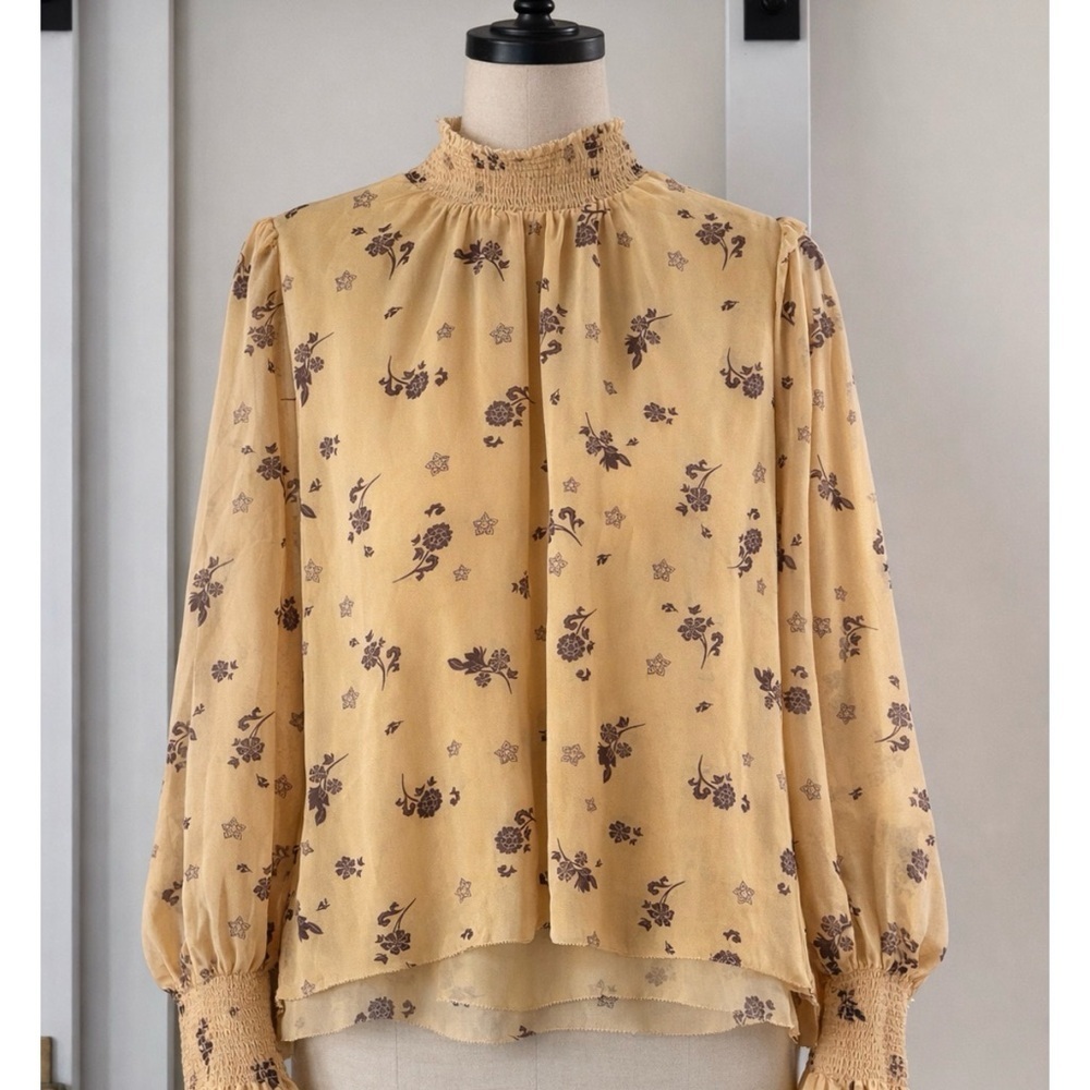 Wilfred Mustard Floral Blouse